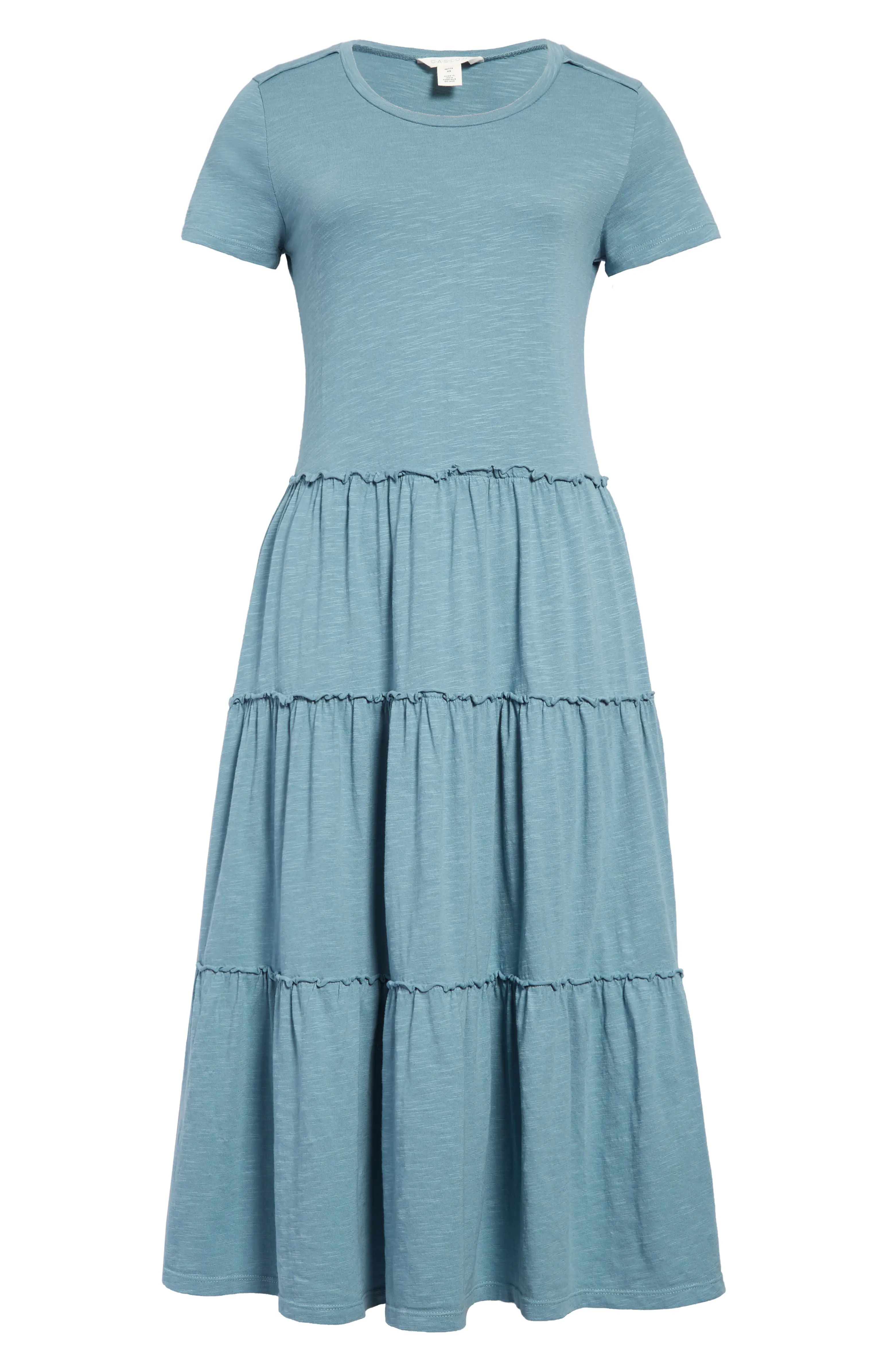 Tiered Knit Short Sleeve Dress | Nordstrom