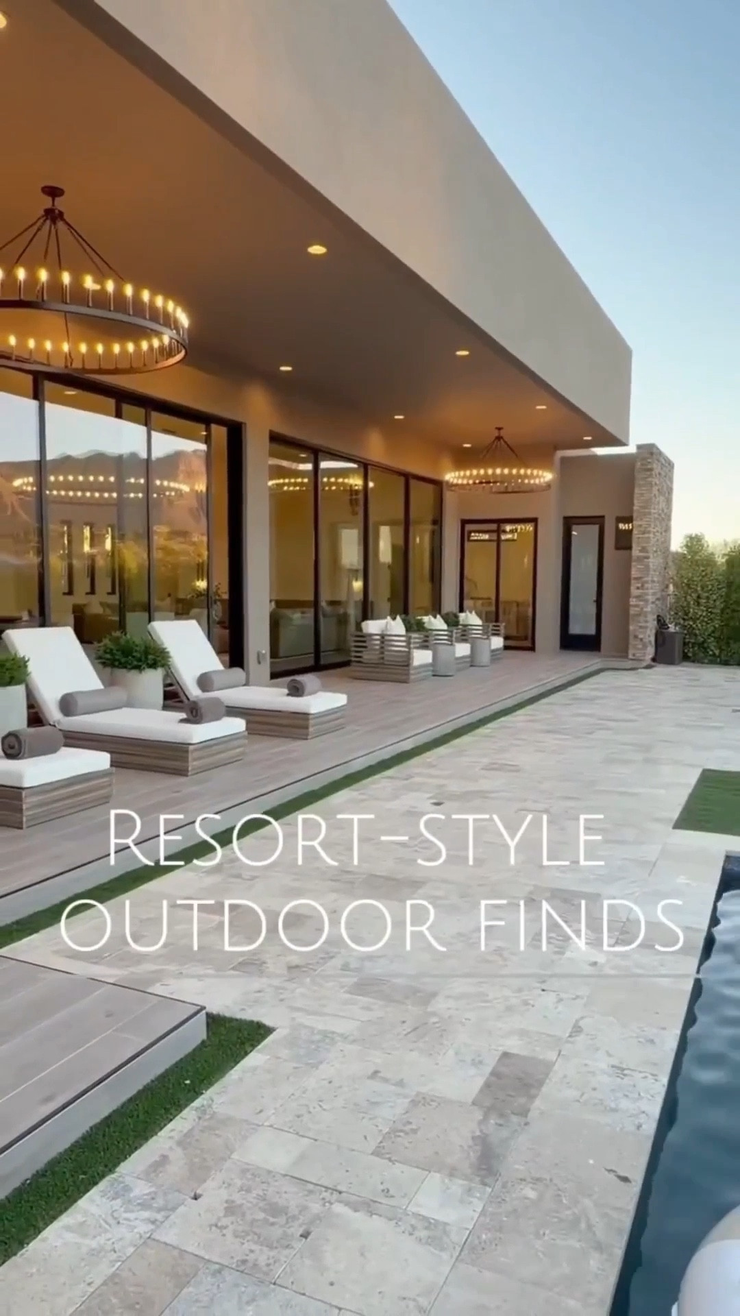 This has been my favorite spot lately 🤍 These designer inspired outdoor finds came together so beautifully. Chaise lounges, fluted chairs, sculptural umbrellas, and concrete side tables… it just feels calm and elevated. Loving the UV faux bushes and florals in the oversized pots 🌿 the easiest maintenance ever and look real! outdoor patio furniture designer inspired outdoor modern patio furniture faux outdoor plants resort style patio

Summerthompsonstyles 

#LTKHome #LTKSeasonal #LTKSaleAlert