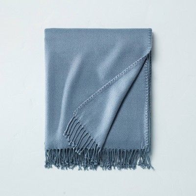 Solid Hemstitch with Fringe Throw Blanket - Hearth & Hand™ with Magnolia | Target