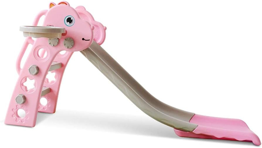 3 in 1 Slide for Kids, Baby Play Climber Slide Set with Extra Long Slipping Slope, Basketball Hoo... | Amazon (US)