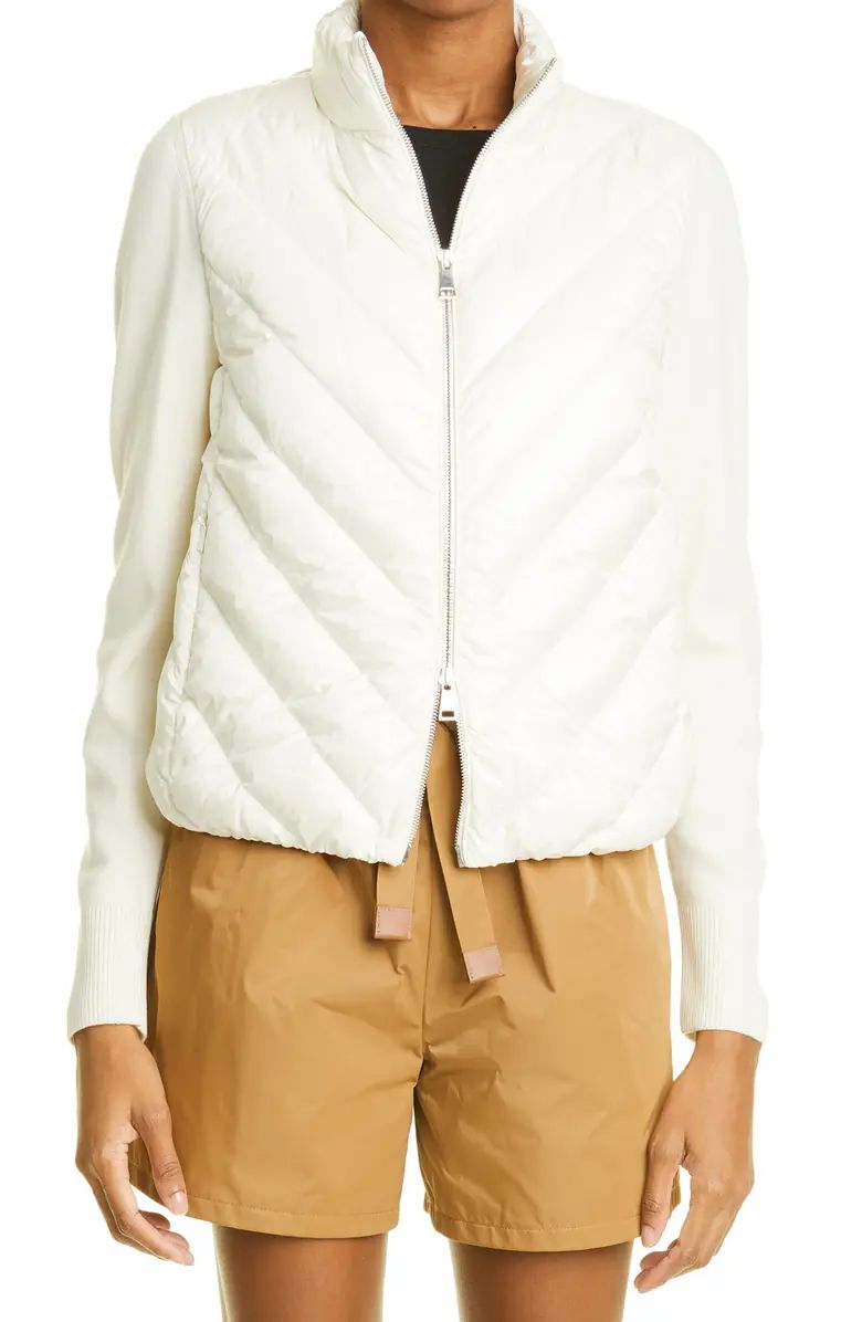 Moncler Quilted Down & Knit Cardigan | Nordstrom | Nordstrom
