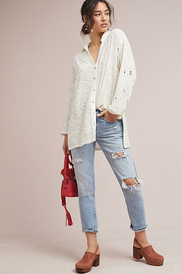 Abacos Eyelet Tunic | Anthropologie (US)