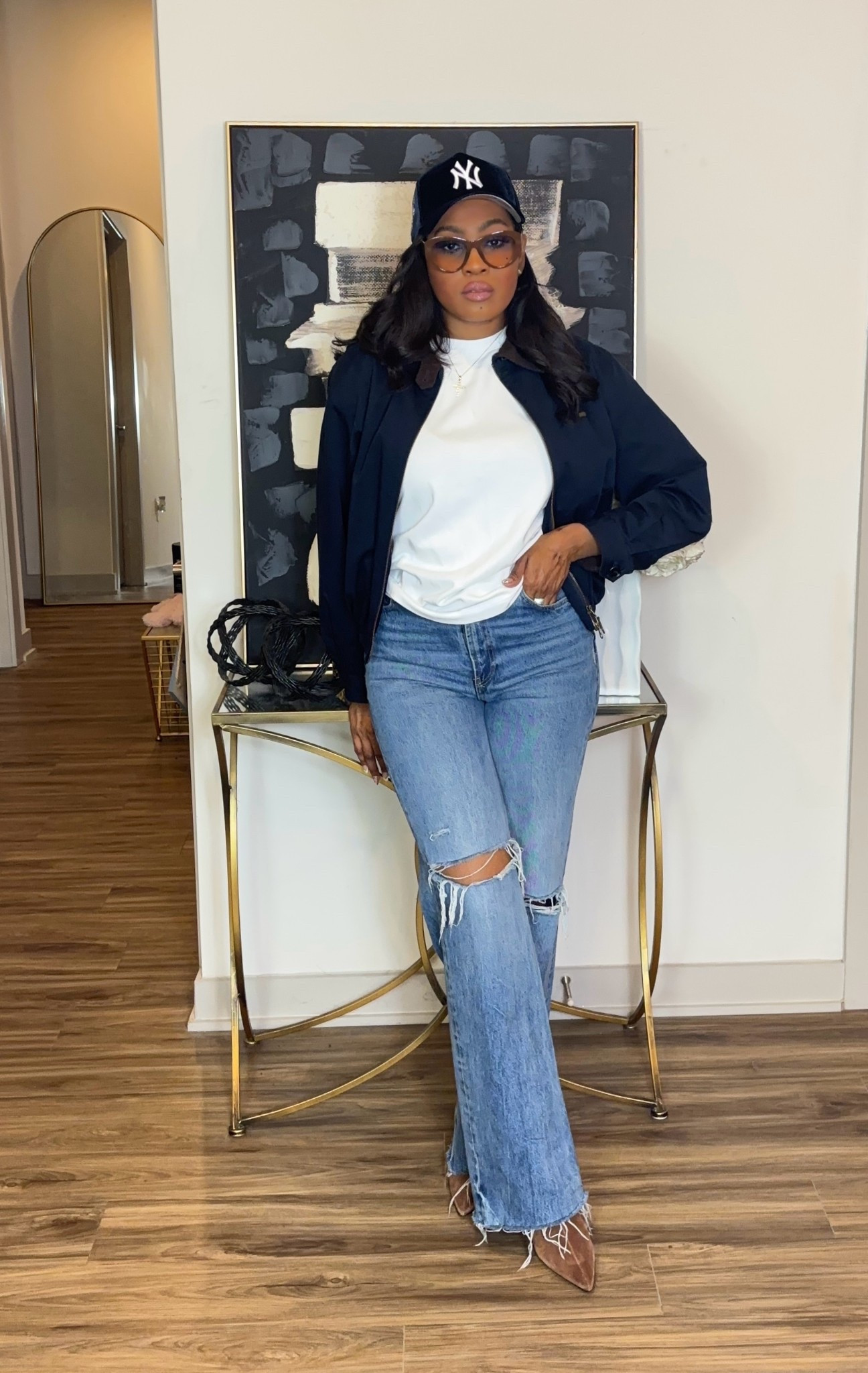 These sunnies are the perfect dose of Brown. The blue tent is also very subtle. 