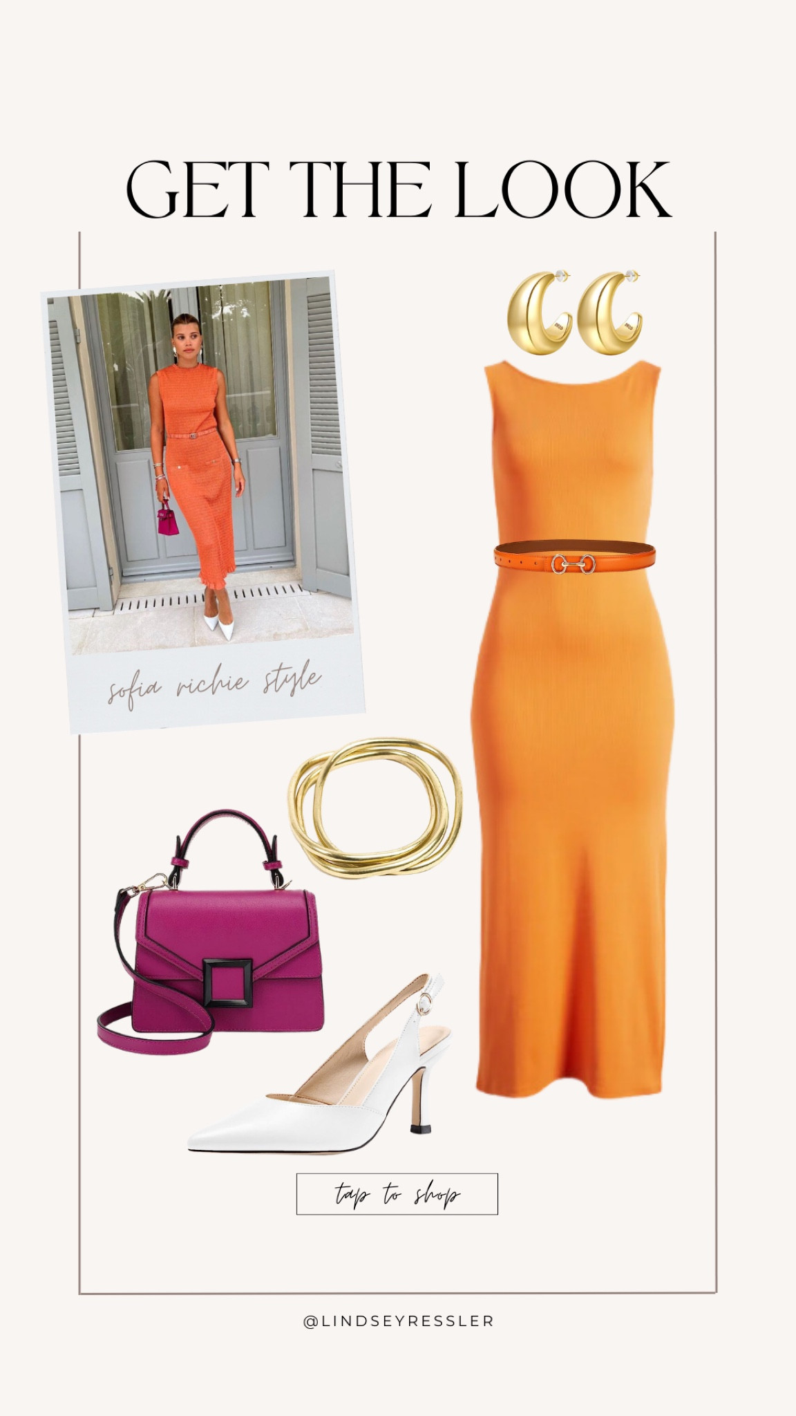 Get The Look: Sofia Richie Style 

Orange dress, style guide, small purse, gold jewelry, amazon fashion, amazon jewelry, sling backs, white heels, summer outfit

#LTKstyletip #LTKitbag #LTKunder100