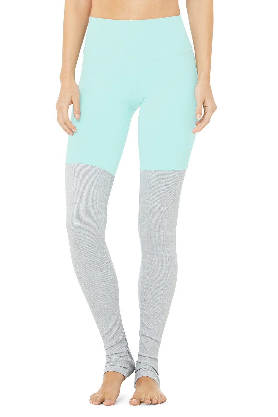 Alo YogaÂ® | High-Waist Goddess Legging in Blue Quartz/Dove Grey Heather, Size: XS | Alo Yoga (US)