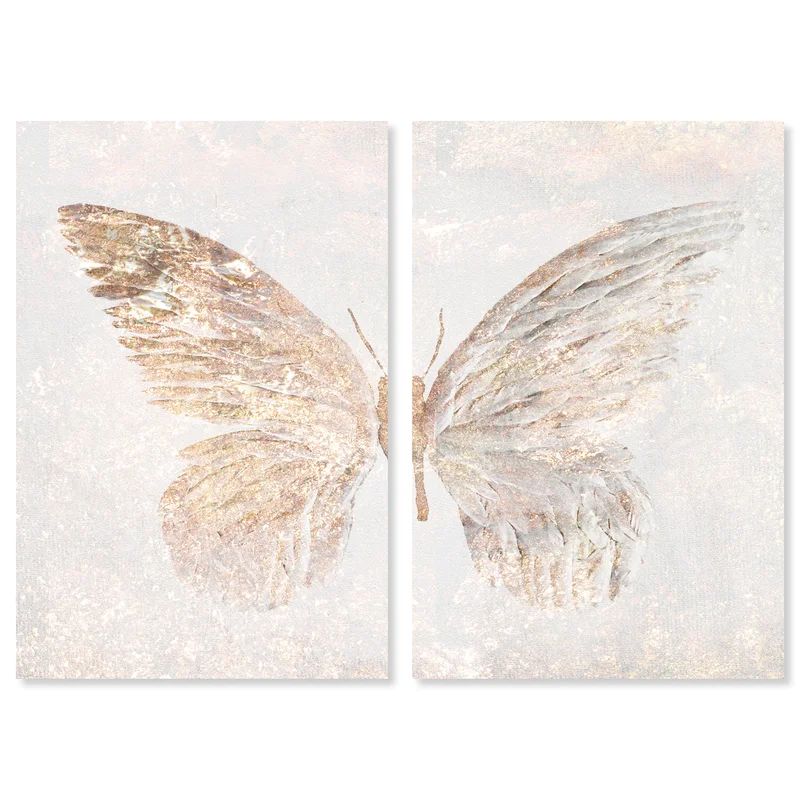 Golden Butterfly Glimmer by Oliver Gal | Wayfair North America