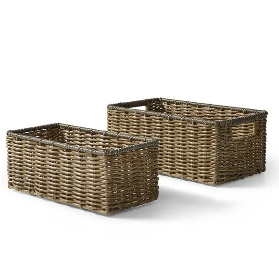 Better Homes & Gardens Extra Large White Woven Rope Decorative Storage Basket, 19 in x 15 in | Walmart (US)