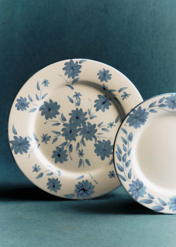 Set of 4 dinner plates - Garden Flowers | Sezane Paris - US