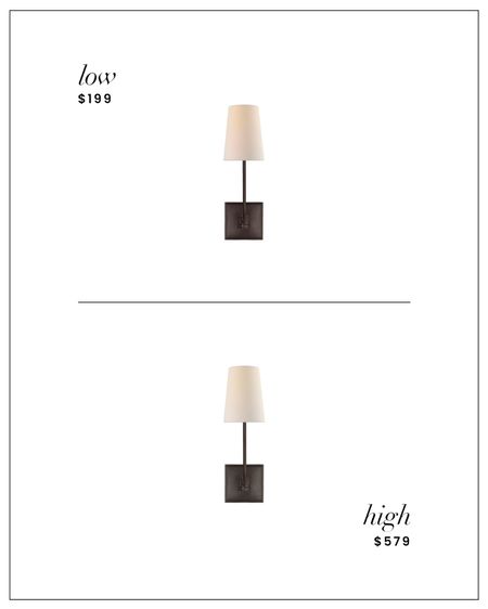 High / Low : Bronze Single Light Sconce with Shade 

#LTKhome