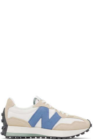 New Balance - White & Beige 327 Sneakers | SSENSE