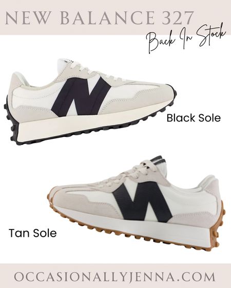New Balance in the original and hard to find Sea Salt color. Also in the new Moon Beam with tan soles. Fits true to size.

Sneakers, 327, shoes, 

#LTKshoecrush #LTKActive #LTKover40