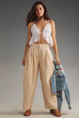 Maeve Utility Barrel Trouser Pants | Anthropologie (US)