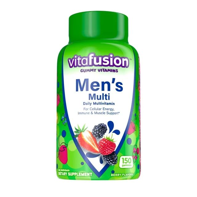 vitafusion Adult Gummy Vitamins for Men, Berry Flavored Daily Multivitamins for Men, 150 Count - ... | Walmart (US)