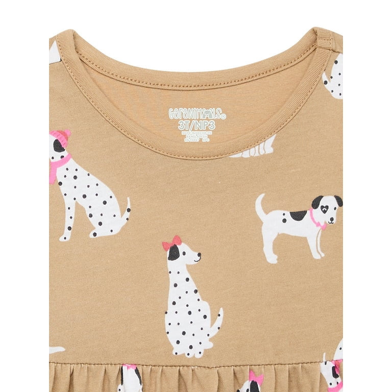 Garanimals Toddler Girl Long Sleeve Empire Waist Dress, Sizes 18M- 5T | Walmart (US)