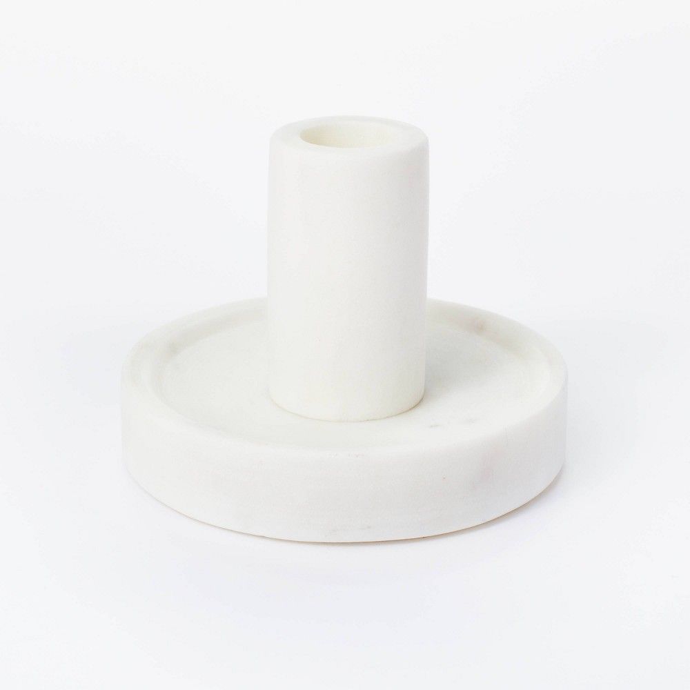 3"" x 4"" Marble Candle Holder Natural - Threshold designed with Studio McGee | Target