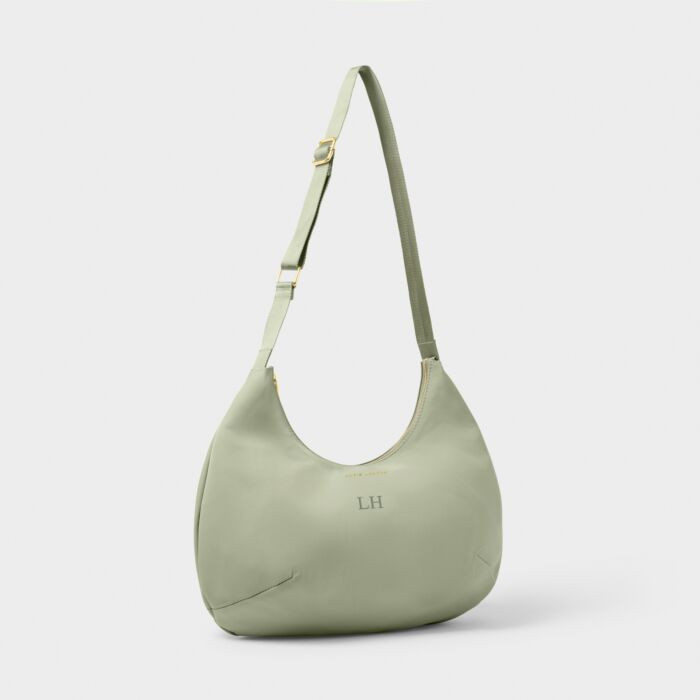 Nylon-Luxe Sling Shoulder Bag in Matcha | Katie Loxton Ltd. (UK)