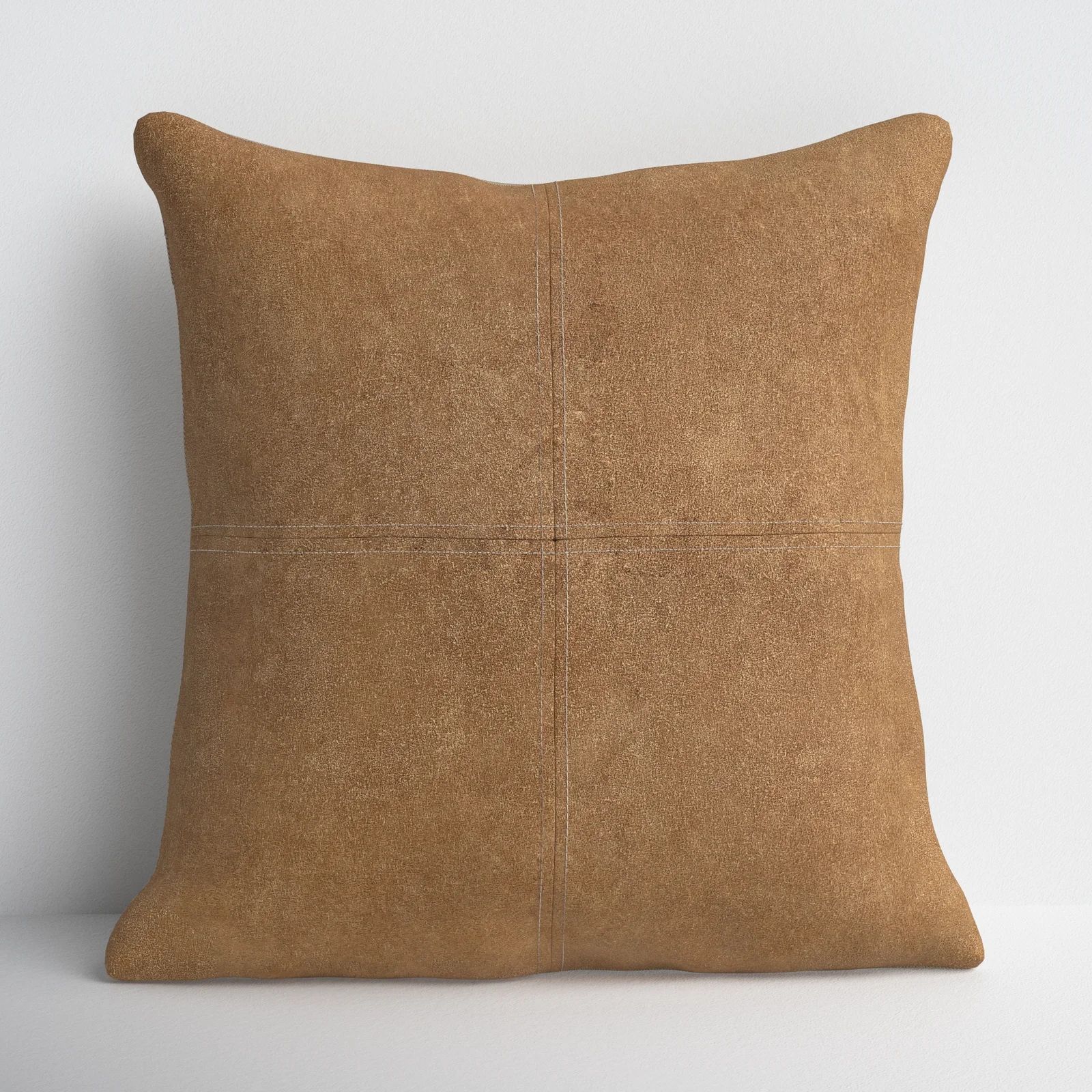 Gigi Leather/Suede Throw Pillow | Wayfair North America
