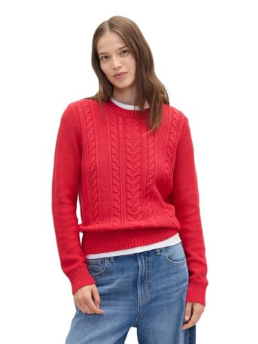 GAP Womens Cable Crewneck Sweater Modern Red L | Amazon (US)