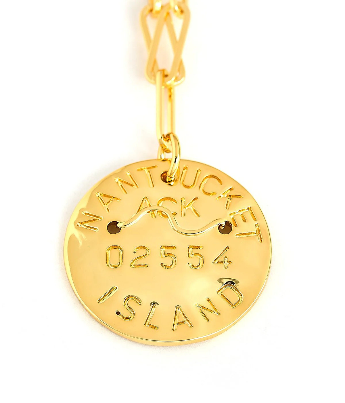 Beach Tag Charm Necklace \u2013 18k Gold Plated | Lisi Lerch Inc