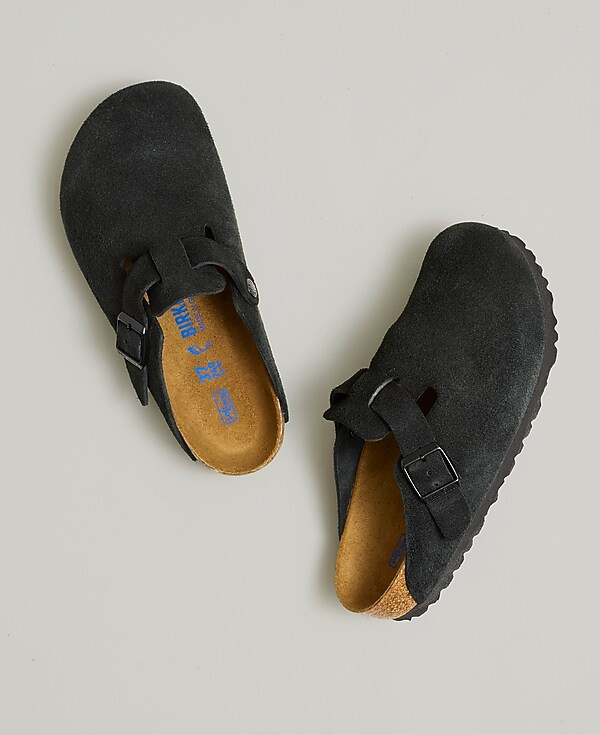 Birkenstock&reg; Boston Suede Soft Footbed Clogs | Madewell | Madewell