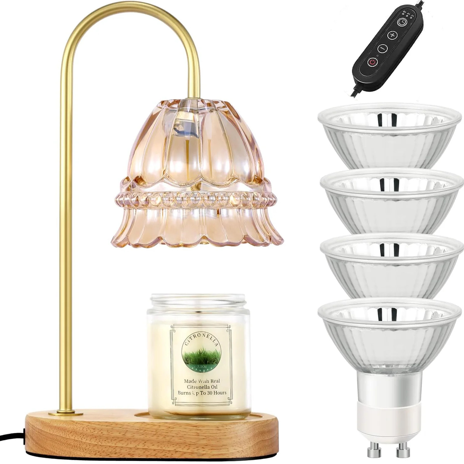 Neoglint 6087 Candle Warmer Lamp, Dimmable Vintage Wax Warmer Lamp with Timer for Scented Wax wit... | Walmart (US)