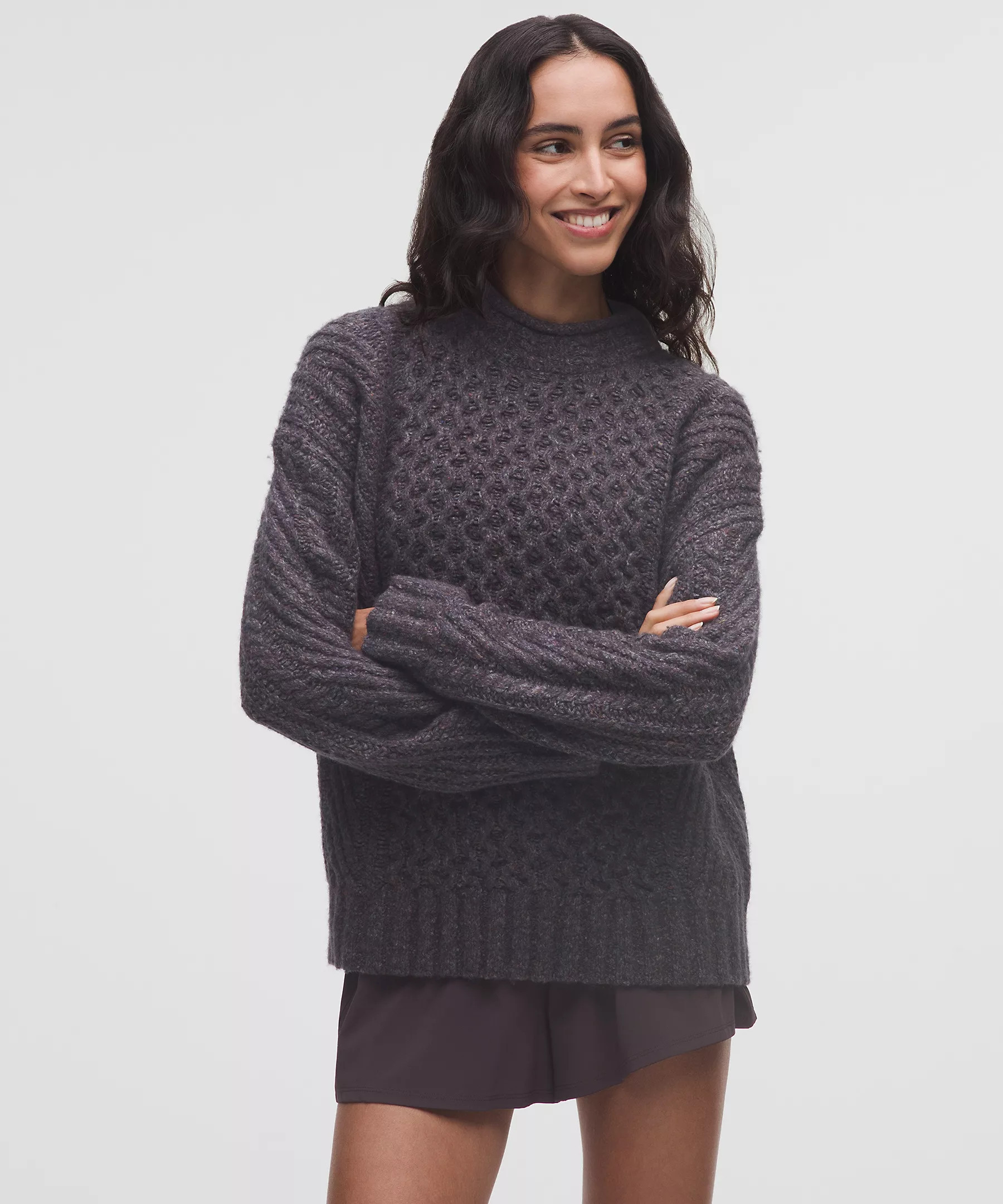 Wool-Blend Cable-Knit Sweater | Lululemon (US)