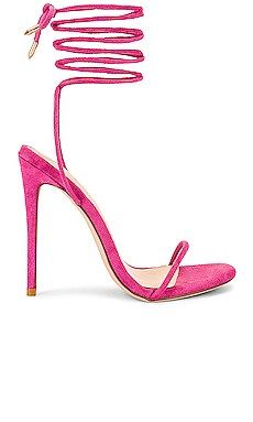FEMME LA Barely There Lace Up Heel in Deep Pink from Revolve.com | Revolve Clothing (Global)