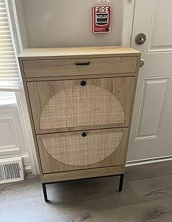 Brafab Shoe Storage Cabinet with 2 Flip Drawers&1 Small Drawer, Slim Entryway Shoe Organizer with... | Amazon (US)