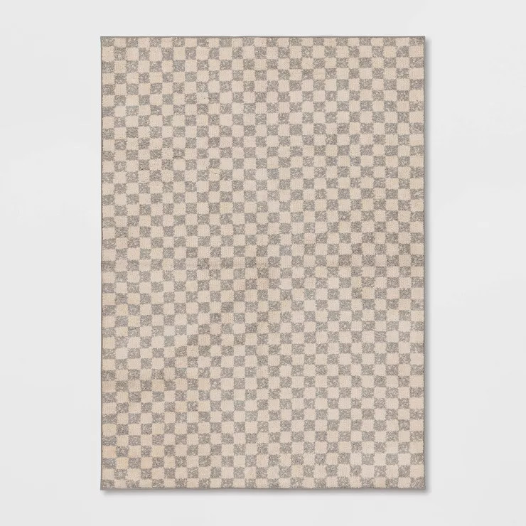 4'x6' Checkerboard Plush Accent Rug - Threshold™ | Target
