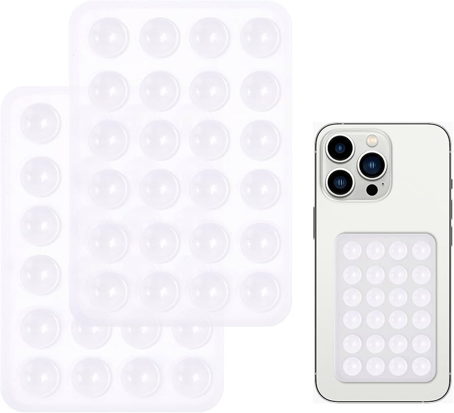 2 Pcs Silicone Suction Phone Case Mount, Hands-Free Strong Grip Holder for Selfies and Videos, No... | Amazon (US)