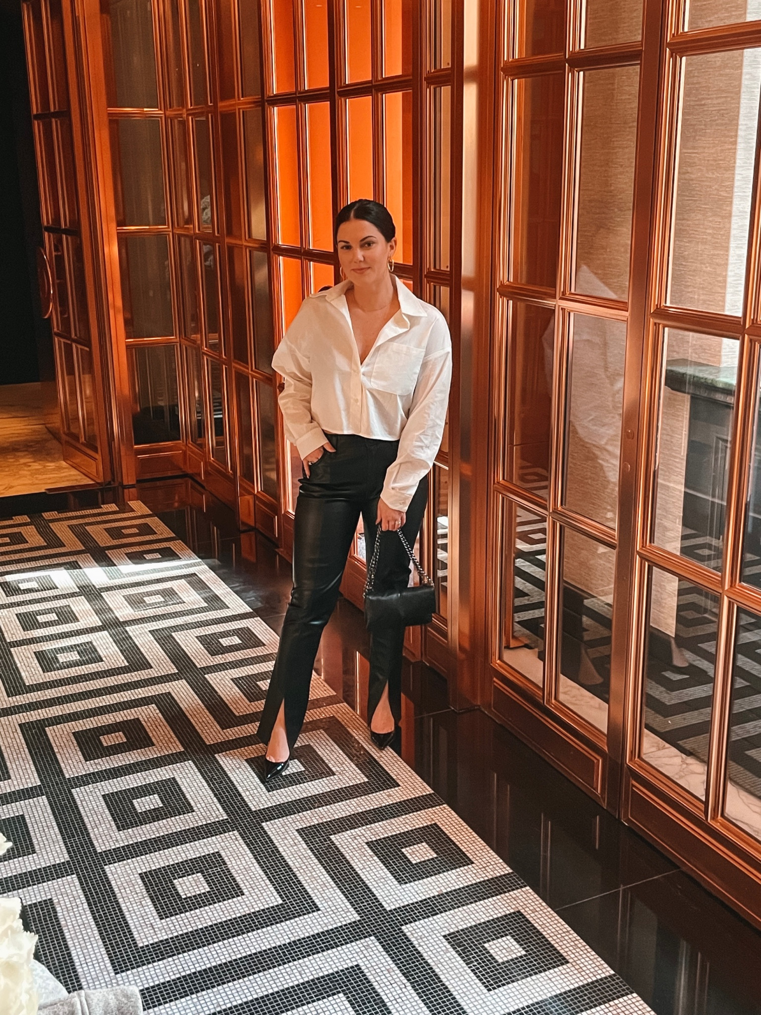 Favorite pair of leather pants from revolve and on sale 🖤