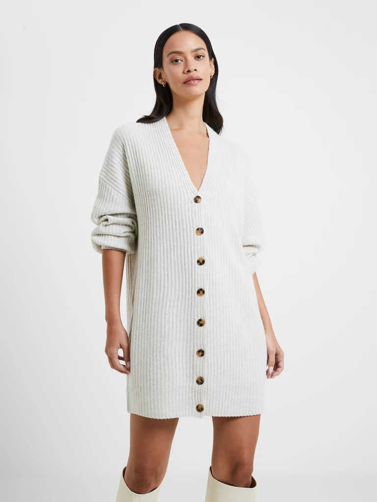 Vhari Ribbed Button Down Sweater Dress | French Connection (US)