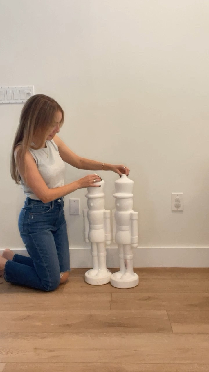 White flocked nutcrackers from Walmart! 
Comes in red and green and in minis too! 

#LTKhome #LTKHoliday #LTKSeasonal