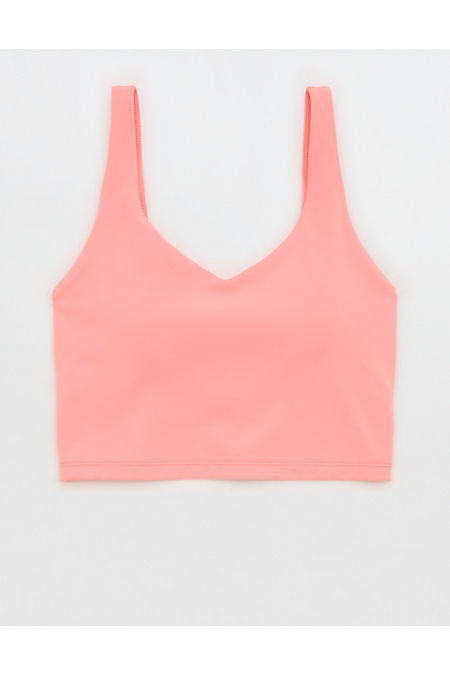 OFFLINE By Aerie Real Me Low Key Longline Sports Bra Women's Wild Peach M | Aerie