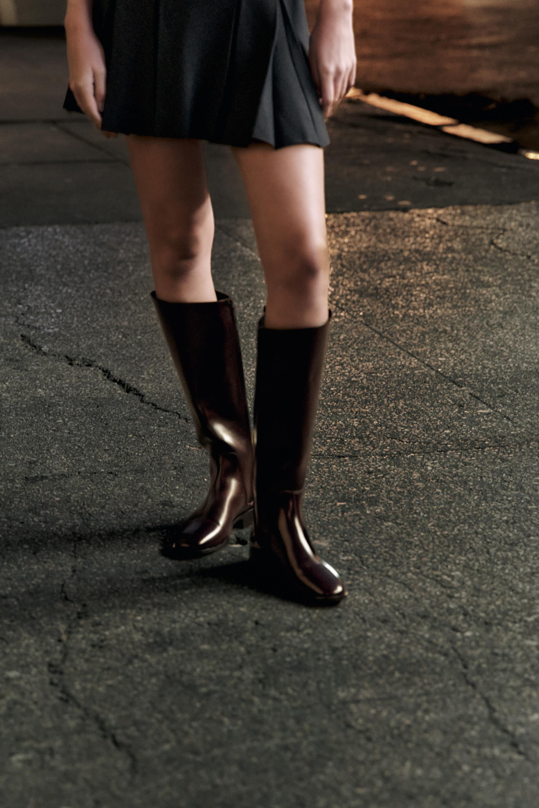 TALL SHAFT FLAT BOOTS | Zara US