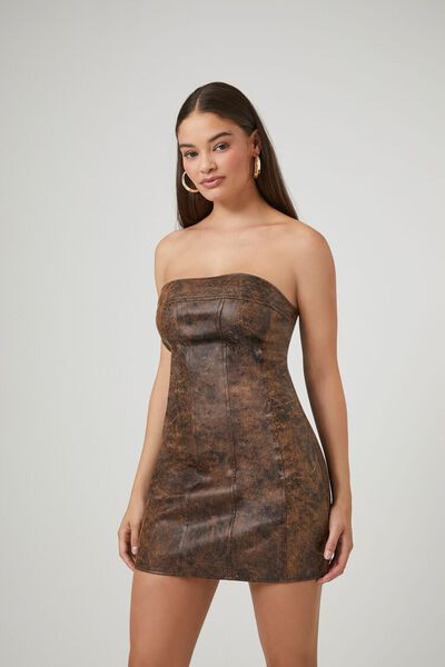 Faux Leather Tube Mini Dress | Forever 21 | Forever 21 (US)