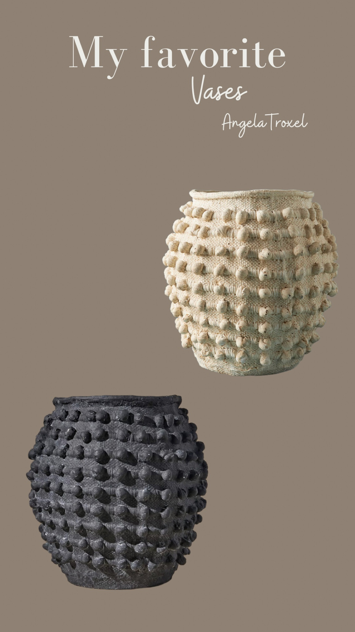 Vase minka, pottery barn, Anthropologie, bead vase, ribbed, terracotta, walmart, white, black, moody. Decor, living room

#LTKunder100 #LTKFind #LTKhome