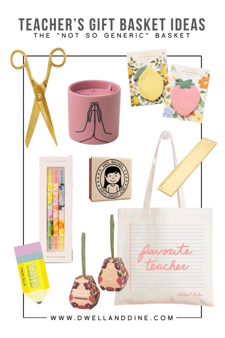Non-Generic Gift Basket Ideas for Teachers!  

#teacherappreciation #teachergifts #giftbasketideas

#LTKfindsunder50 #LTKGiftGuide
