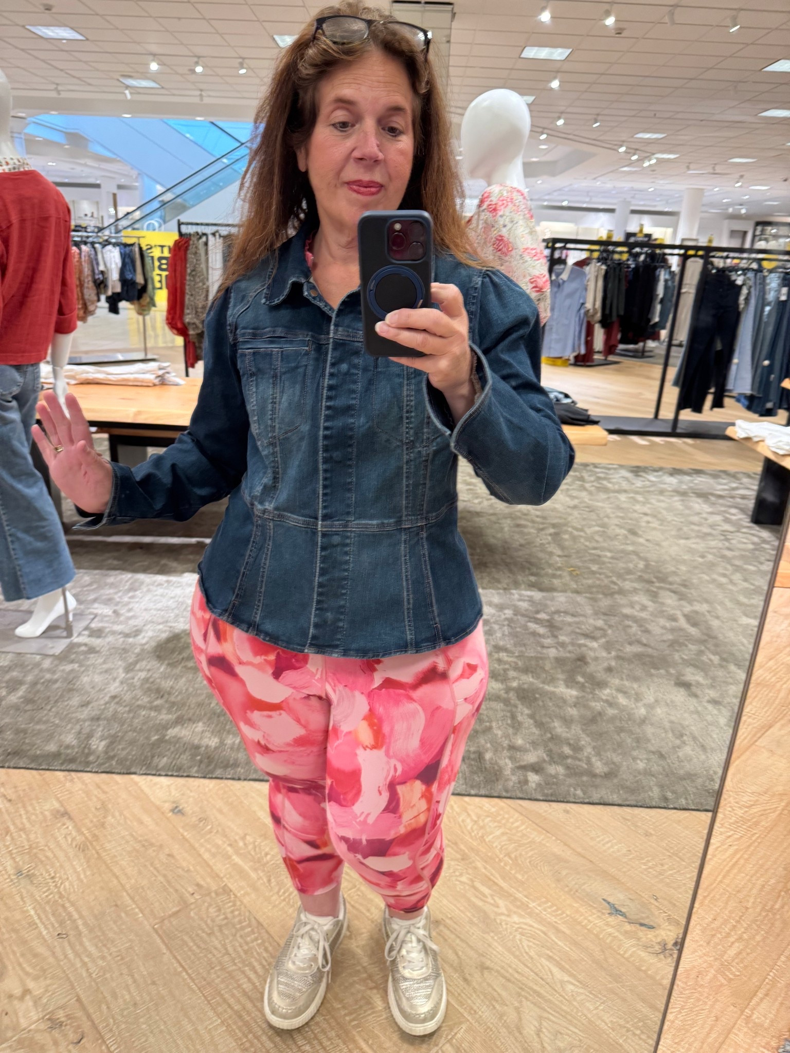 Do NOT wear this together!

This is NOT an outfit suggestion.

I was so excited when I got to Nordstrom and saw this adorable denim jacket with the puff shoulder detail and peplum at the waist that I had to try it on right on the floor! I love everything about this jacket’s construction. The silhouette, the puff shoulder, the vertical pin tuck stitching, the wrist sleeve, the closure hardware and pockets.

Admittedly, sizing down might have accentuated the peplum details nicely but I thought this would allow for heavy sweaters in the fall.

Wit & Wisdom is my new favorite brand and I am so happy to discover their quality, construction and style.(Did you see their jeans I bought a few posts back? Pure perfection!)

Have you tried this brand from Nordstrom? Be sure to check out all their pieces I tagged most of them are on sale thru August 3rd during the Anniversary Sale!

#LTKSeasonal #LTKFindsUnder100 #LTKSaleAlert