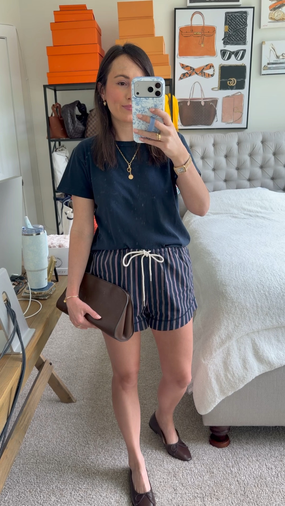 Navy and chocolate brown for summer!
Wearing my fave @LESET tee and @jcrew shorts!

#LTKSeasonal #LTKootd