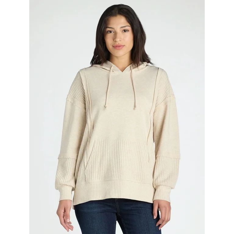 Time And Tru Women's Waffle Hoodie, Sizes XS-XXXL | Walmart (US)