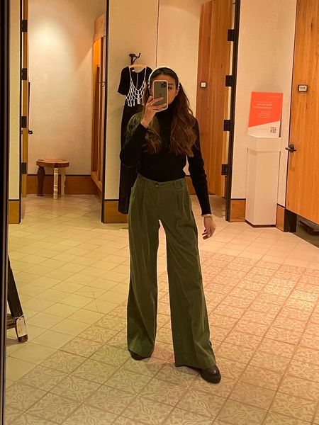 The color green is a total vibe. These green pants make me feel like I’m living in the 70s. #styletip 

#LTKSeasonal #LTKsalealert #LTKCyberweek