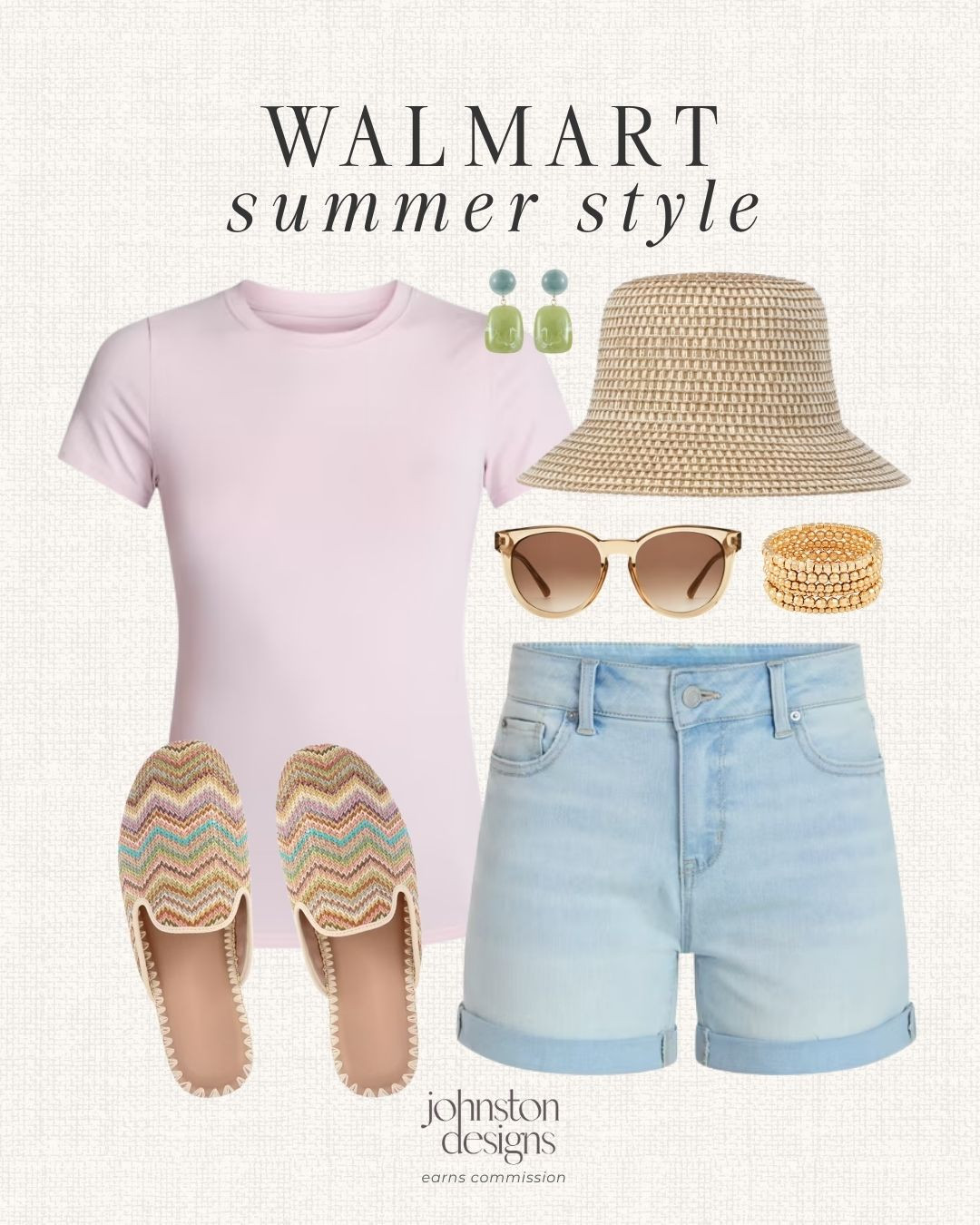 Soft summer colors and easy pieces all under $30 🌸🩵 This Walmart outfit is perfect for errands, lunch dates, beach towns, and everyday summer style.

Walmart fashion, summer outfit, pink tee, denim shorts, casual style, affordable fashion, straw hat, everyday outfit, vacation style, beach outfit, neutral accessories, walmart finds, summer wardrobe, budget fashion, chic casual look, women’s fashion, warm weather outfit, outfit inspiration, trendy finds, sunglasses style, espadrilles, summer essentials, coastal style, weekend outfit, walmart style 

 #LTKootd