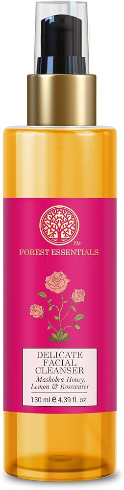 Forest Essentials Delicate Facial Cleanser Mashobra Honey, Lemon & Rose Water 130 ml (Face Wash) | Amazon (US)