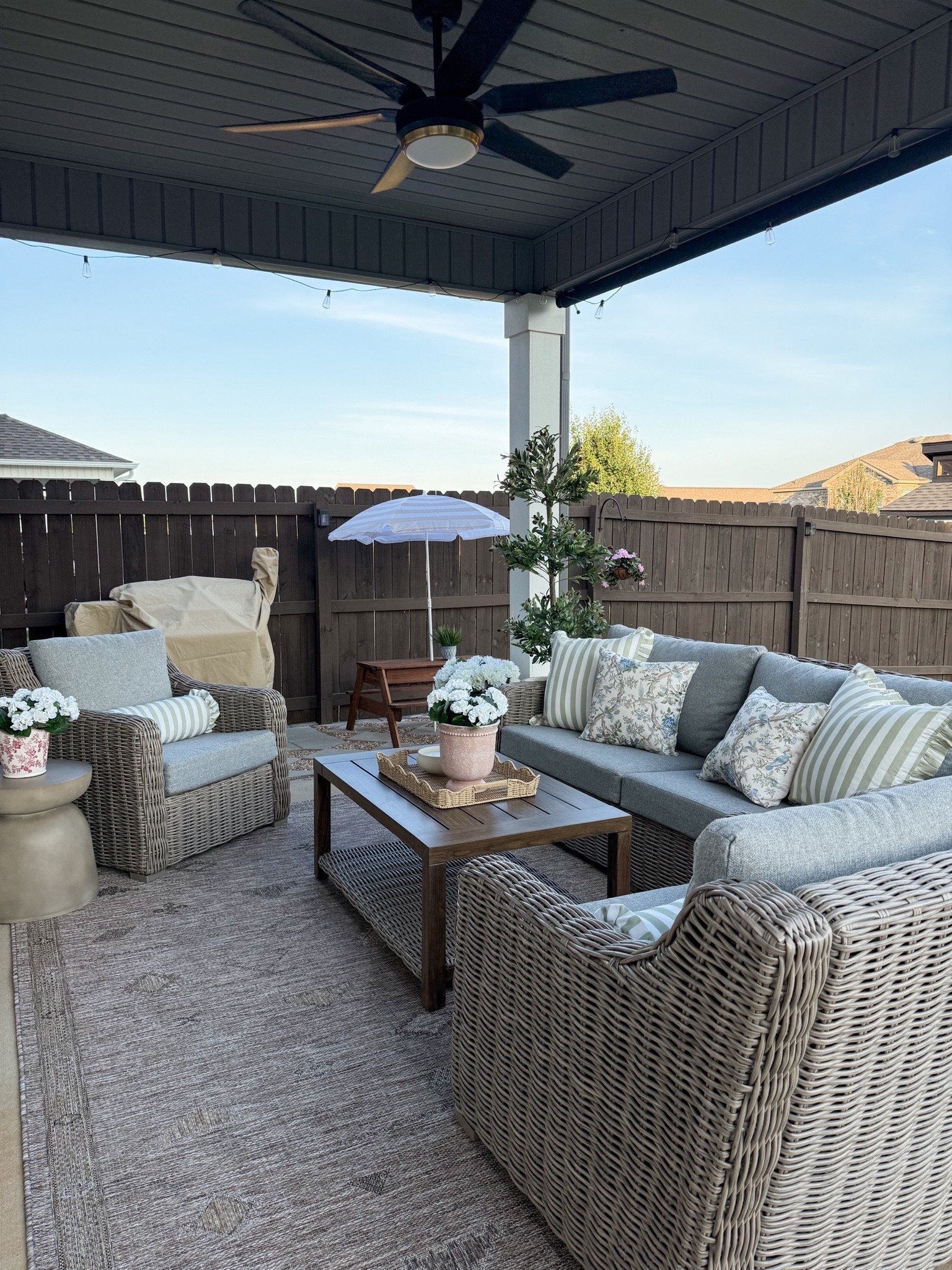 Back patio refresh 🤍

#LTKHome #LTKSeasonal