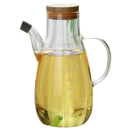 Topumt Glass Cooking Oil Bottle for Kitchen Olive Oil Dispenser Cruet with Measurement Liquid Condim | Walmart (US)