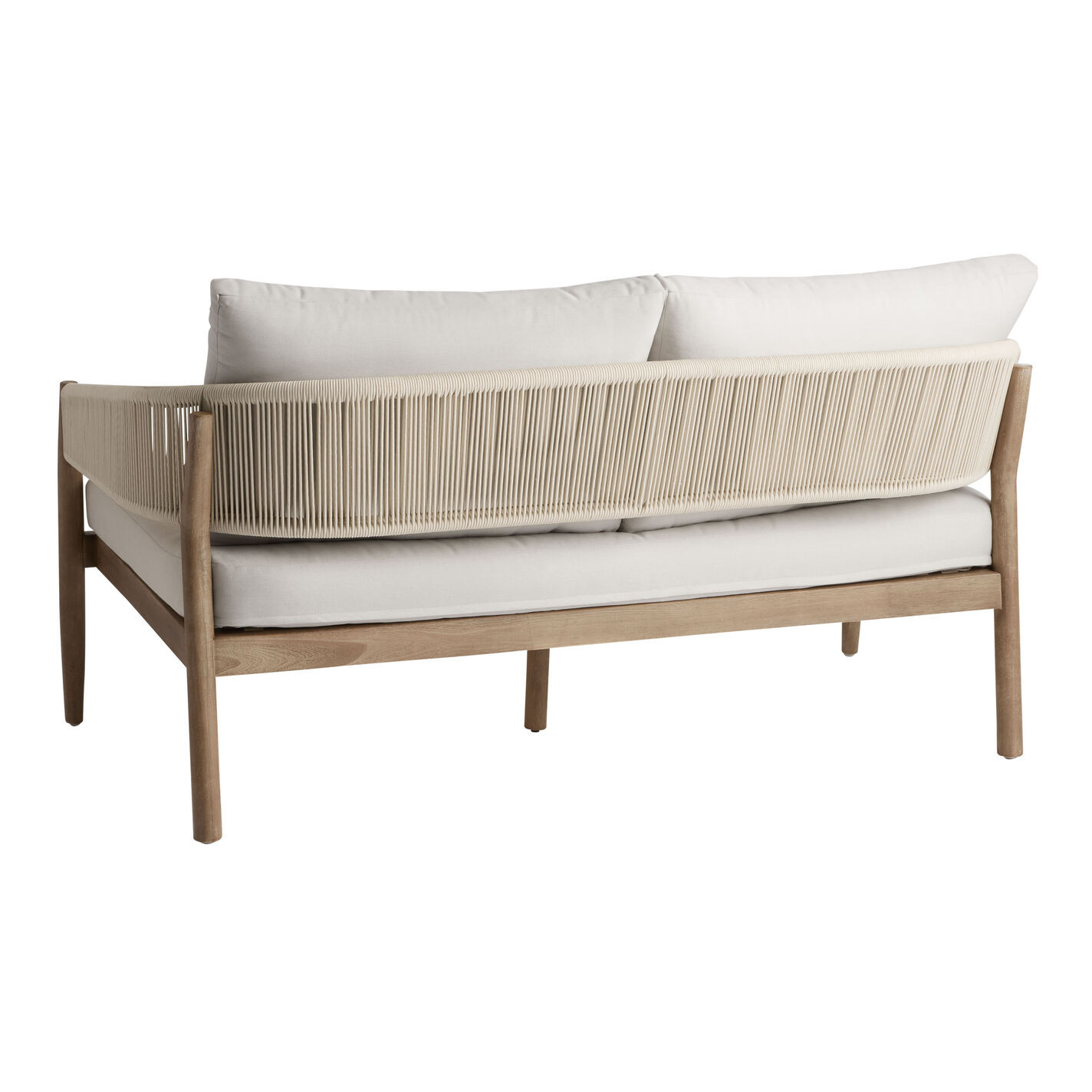 Cabrillo Acacia Wood And Rope Outdoor Loveseat - World Market | World Market