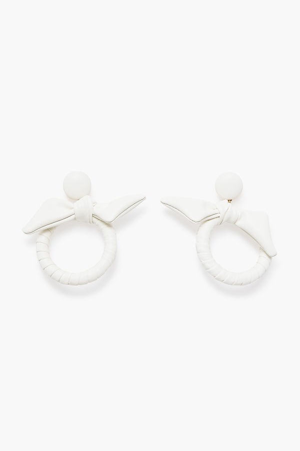 Blanc Leather Knot Maris Earrings | Tuckernuck (US)