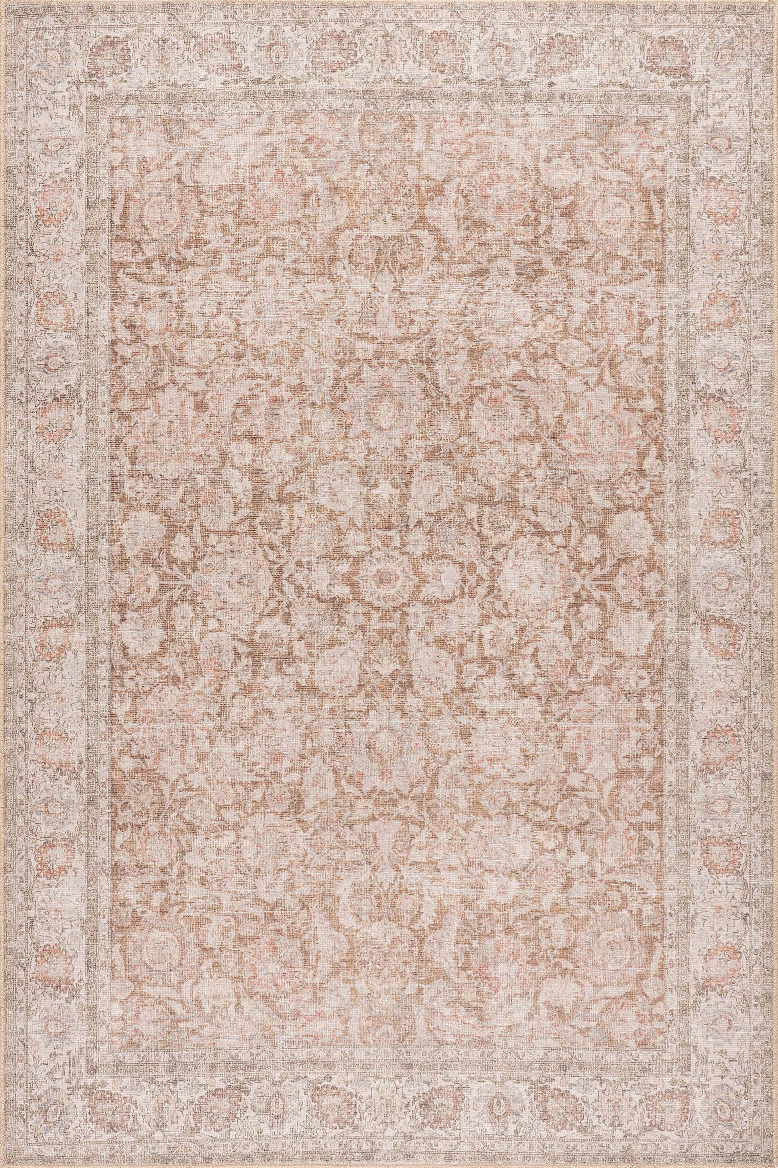 Clinton Antiqued Jute-Blend Rug | Rust | Rugs USA