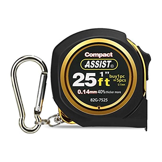 ASSIST 25ft(7.5m) Tape Measure Inches and Metric Measurement Double Sided Retractable Measuring Tape | Amazon (US)